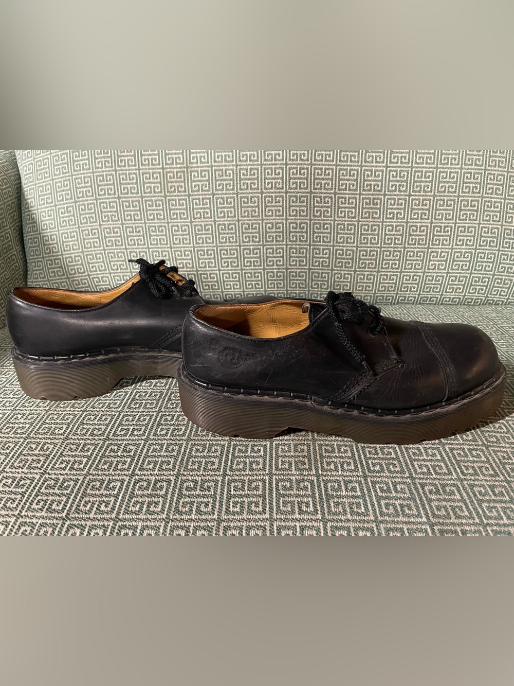 RARE VTG 80s Mens Dr. Martens 8266 Black Oxfords Sz 11 MI ENGLAND Toe Cap